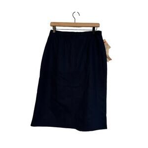 Russ Womens Vintage USA Union Made Wool Blend Skirt Navy Blue Size 14